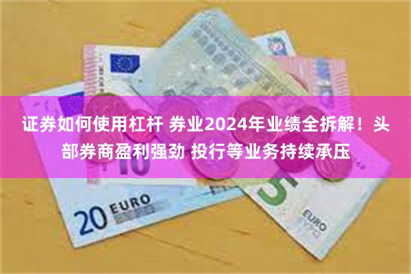 证券如何使用杠杆 券业2024年业绩全拆解！头部券商盈利强劲 投行等业务持续承压