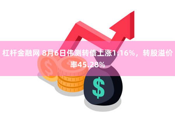 杠杆金融网 8月6日伟测转债上涨1.16%，转股溢价率45.28%