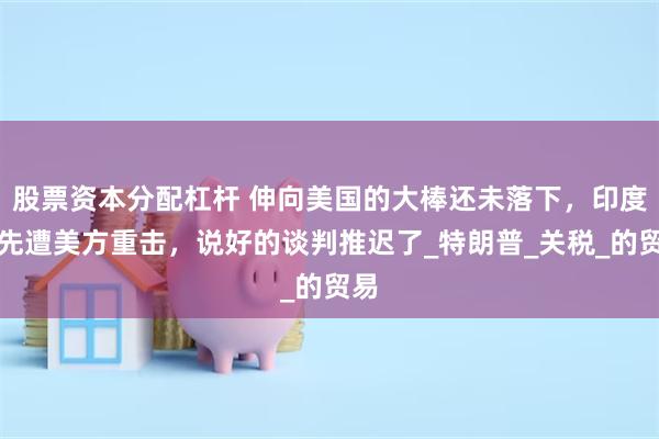 股票资本分配杠杆 伸向美国的大棒还未落下，印度就先遭美方重击，说好的谈判推迟了_特朗普_关税_的贸易